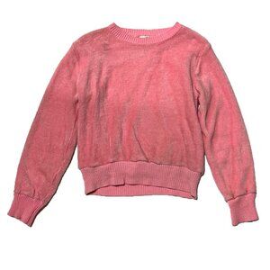 Unita Women Pink Long Sleeve Crew Neck Sweater sz Small